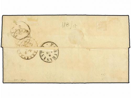 ¿ ITALIA. Sa. 1, 12 + 13E. 1863. RUOSINA a PISA. 10 cts. bis