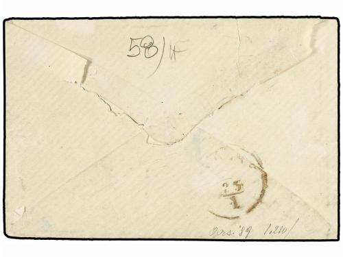 ✉ ITALIA. Sa. 1K, 2 (2) + 13E. 1863. MILANO a PIEVE DI CADOR