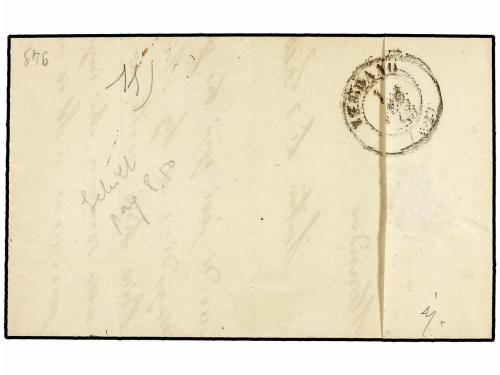 ¿ ITALIA. Sa. 1. 1863. INTRA a ROVEREDO. 10 cts. bistre. Mat