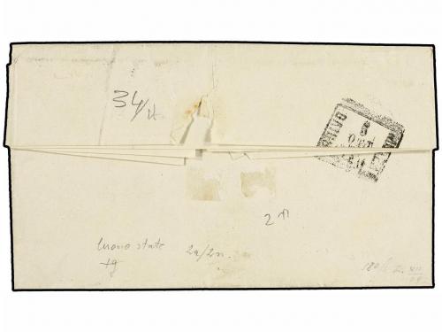 ¿ ITALIA. Sa. 2n. 1862. PAVULLO a MÓDENA.20 cts. azul DOBLE