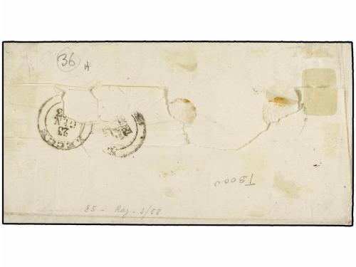 ¿ ITALIA. Sa. 3n + 13D. 1862. NAPOLI a LECCE. 40 cts. rojo c