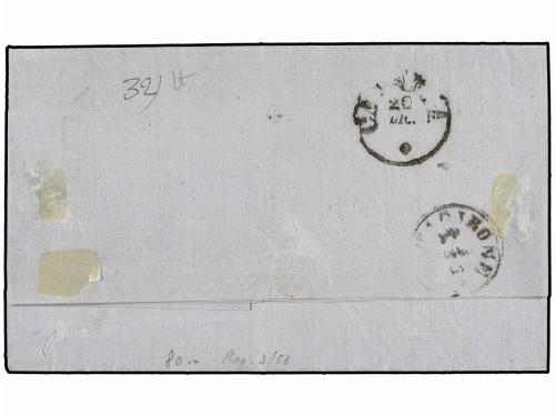 ¿ ITALIA. Sa. 1n + 1z. 1862. PIAZZA a CATANIA. 10 cts. bistr