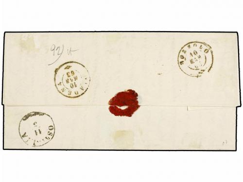 ¿ ITALIA. Sa. 11 + 14E. 1863. ASOLA a OSTIGLIA. 15 cts. azul