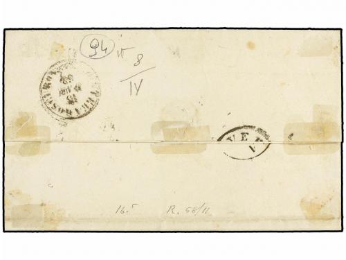 ¿ ITALIA. Sa. 11d + 14E. 1863. CENTO a VERONA. 15 cts. "cele