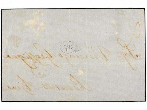 ¿ ITALIA. Sa. 4 + 16F, 17D. 1863. FRONTAL. GÉNOVA a BUENOS A