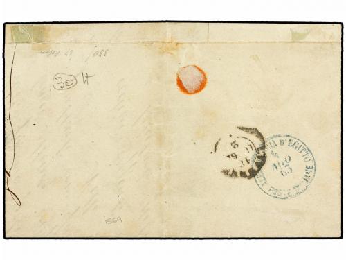 ¿ ITALIA. Sa. 4. 1863. FIRENZE a ALESSANDRIA (Egipto). 80 ct