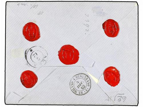 ¿ ITALIA. Sa. 2 + 13E, 17D. 1862. TORINO a STULWEISENBURG (H