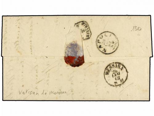 ¿ ITALIA. Sa. 2 + 14Eb. 1862. CATANIA a NÁPOLES. 20 cts. azu