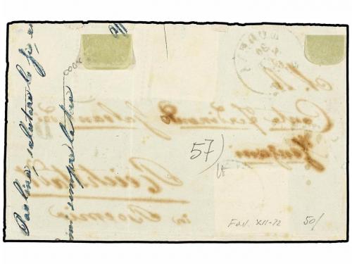 ¿ ITALIA. Sa. 2 + 13E, 14E. 1862. FRONTAL. MÓDENA a REICHTST