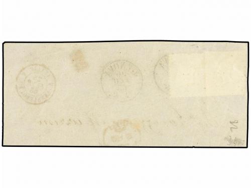 Δ ITALIA. Sa. 2 + 17D. 1863. 20 cts. azul, mixto con sello d