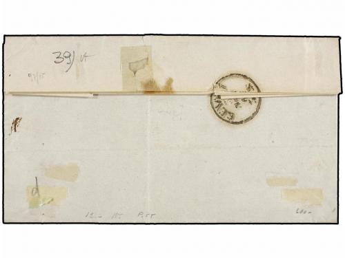 ✉ ITALIA. Sa. 2I. 1862. LEVANTO a GÉNOVA. 20 cts. azul. Mat.