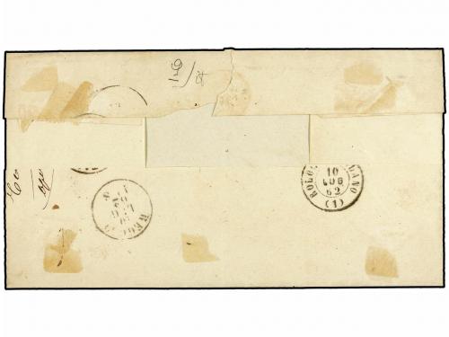 ✉ ITALIA. Sa. 2. 1862. IMOLA a GUASTALLA. 20 cts. azul oscur