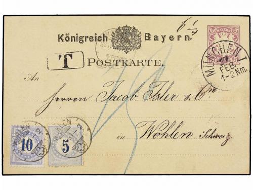 ✉ ALEMANIA ANTIGUOS ESTADOS: BAVIERA. 1881. MUNCHEN to WOHLE
