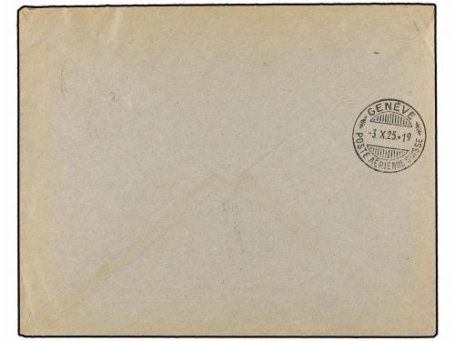 ✉ ITALIA. 1925 (3 Octubre). MILANO a GINEBRA. Primer vuelo (