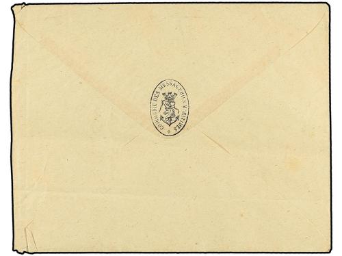 ✉ SINGAPUR. 1872 (Nov. 1). Cover from SINGAPORE to MARSEILLE