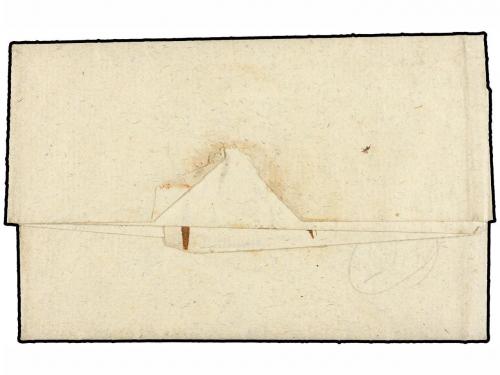 ✉ GRECIA. 1828. PAXO to CORFÚ. Entire letter with red circul