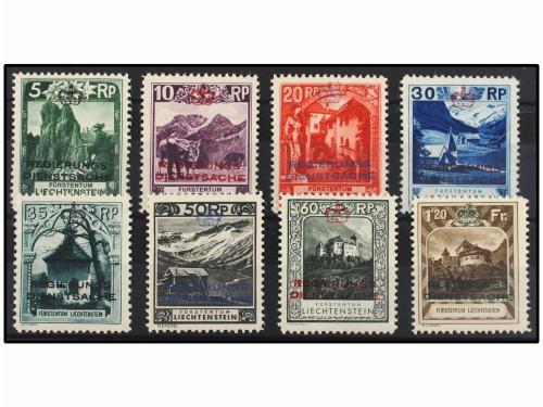 ** LIECHTENSTEIN. Mi. D 1/8. 1932. COMPLETE set, never hinge