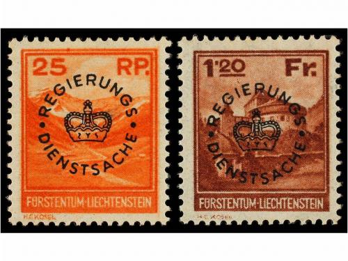 ** LIECHTENSTEIN. Mi. D 9/10. 1933. COMPLETE set, never hing