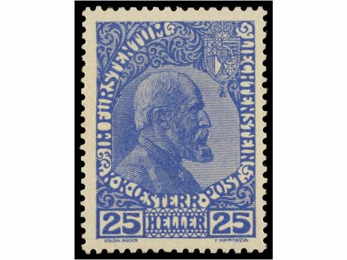 ** LIECHTENSTEIN. Mi. 1/3x+1/3y. 1912. COMPLETE set, never h