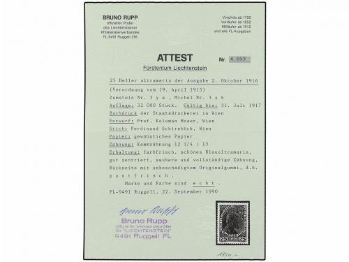 ** LIECHTENSTEIN. Mi. 1/3x+1/3y. 1912. COMPLETE set, never h