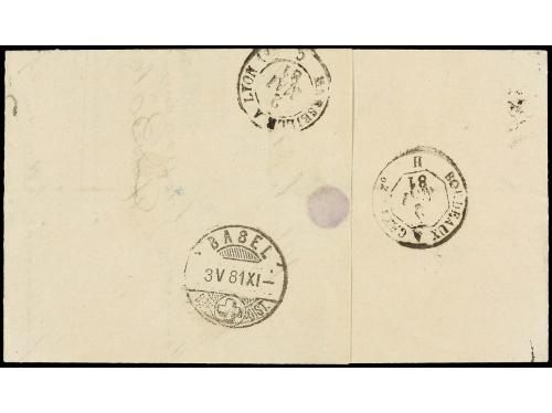 ✉ FRANCIA. Yv. 90. 1881. ALBI to SWITZERLAND. Entire letter 