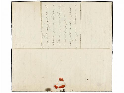 ✉ MAURICIO. 1823. PORT LOUIS to VILLAFRANCHE. Entire letter 