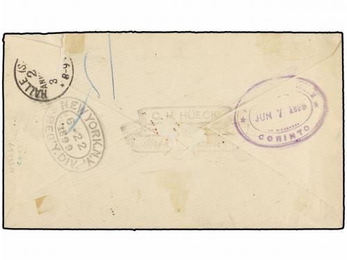 ✉ NICARAGUA. Sc. 116. 1899. MASAYA a ALEMANIA. 20 cts. verde