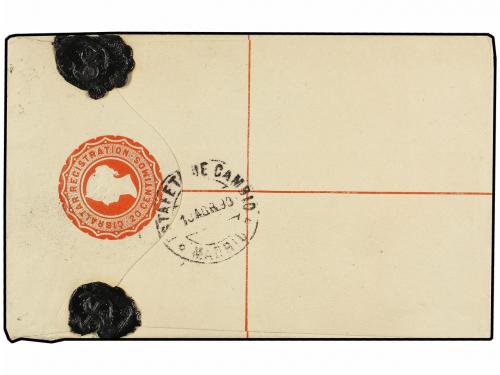 ✉ GIBRALTAR. Sg. 22 (4). 1890. GIBRALTAR to MADRID. 20 cts. 