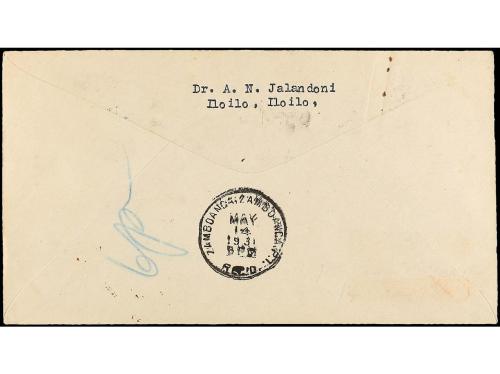 ✉ FILIPINAS. 1931 (12 Mayo). AIR MAIL. ILO ILO a ZAMBOANGA. 