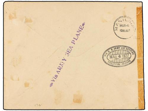 ✉ FILIPINAS. 1927 (2 Marzo). AIR MAIL. CEBU a MANILA. 2 ctvo
