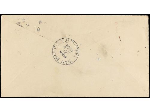 ✉ FILIPINAS. 1929 (21 Marzo). AIR MAIL. MANILA a S. MIGUEL. 