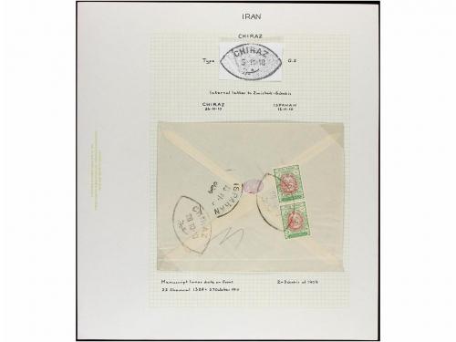 ✉ IRAN. 1894-1939. Fourteen covers from CHIRAZ. Diverse fran