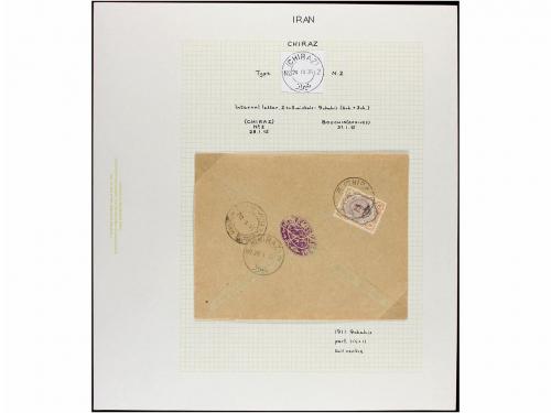 ✉ IRAN. 1894-1939. Fourteen covers from CHIRAZ. Diverse fran