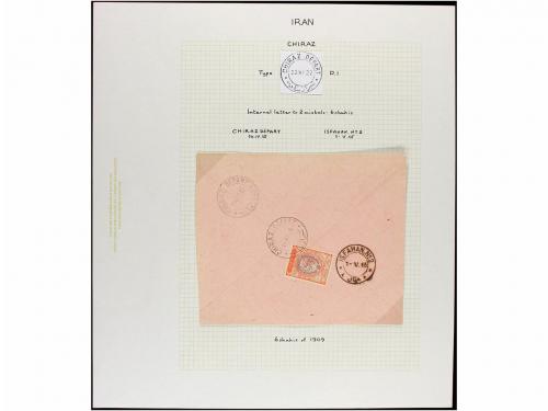 ✉ IRAN. 1894-1939. Fourteen covers from CHIRAZ. Diverse fran