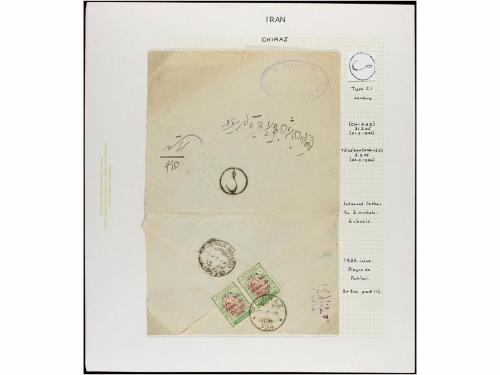 ✉ IRAN. 1894-1939. Fourteen covers from CHIRAZ. Diverse fran