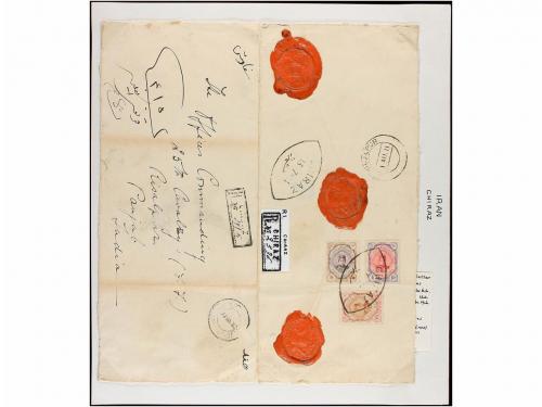 ✉ IRAN. 1894-1939. Fourteen covers from CHIRAZ. Diverse fran