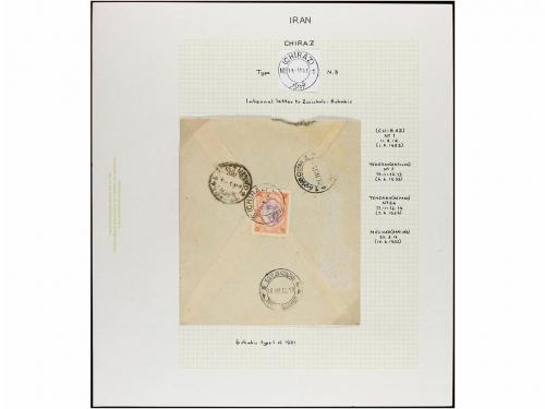 ✉ IRAN. 1894-1939. Fourteen covers from CHIRAZ. Diverse fran
