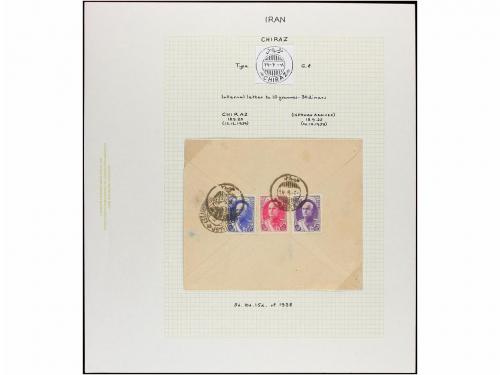 ✉ IRAN. 1894-1939. Fourteen covers from CHIRAZ. Diverse fran