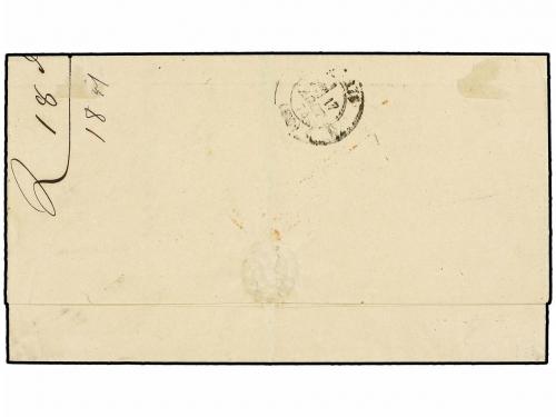 ✉ GIBRALTAR. 1874. GIBRALTAR to PARIS (France). Folded lette