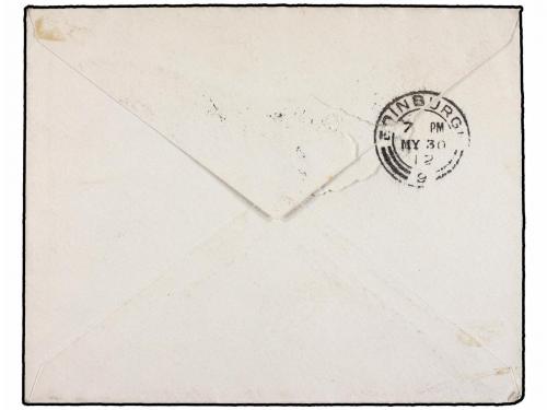 ✉ IRAN. 1912. TEHERAN to SCOTLAND. 1 ch. (5) and 2 ch. (4). 