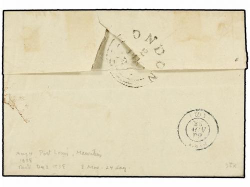 ✉ MAURICIO. 1838. PORT LOUIS to LONDON. Entire letter of MIS
