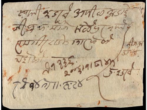 ✉ NEPAL. Mi. 54, 55. 1949. SARLAHI. 8 pi. red and 16 pi. bro