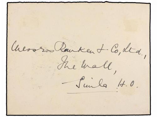 ✉ NEPAL. Mi. 46 (4). 1938. KATHMANDU to SIMBLA (India). Enve