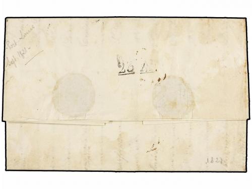 ✉ MAURICIO. 1821. PORT LOUIS to NANTES. Entire letter with C