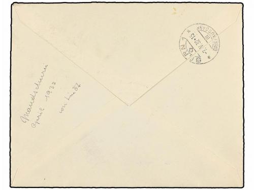 ✉ CHINA. 1932. HARBIN (Manchuria) to SWITZERLAND. 10 cts. bl