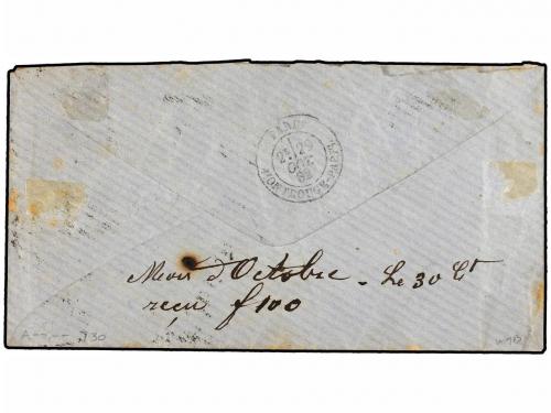 ✉ HAITI. Sc. 10 (2). 1882. PORT AU PRINCE a PARÍS. 5 cents. 