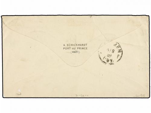 ✉ HAITI. Sc. 12, 23. 1889. PORT AU PRINCE a BREMEN (Alemania