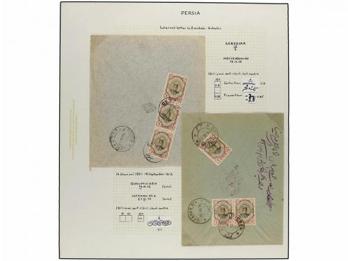 ✉ IRAN. Sc. 482. 1911-21. Ten covers with multiple frankings