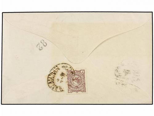 ✉ IRAN. Sc. 106, 107. 1897. TEHERAN to GERMANY. 5 ch. yellow