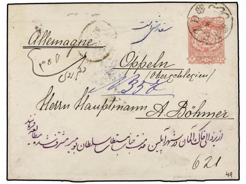 ✉ IRAN. Sc. 104 (2), 110, 111. 1899. YEZD to GERMANY. 12 ch.